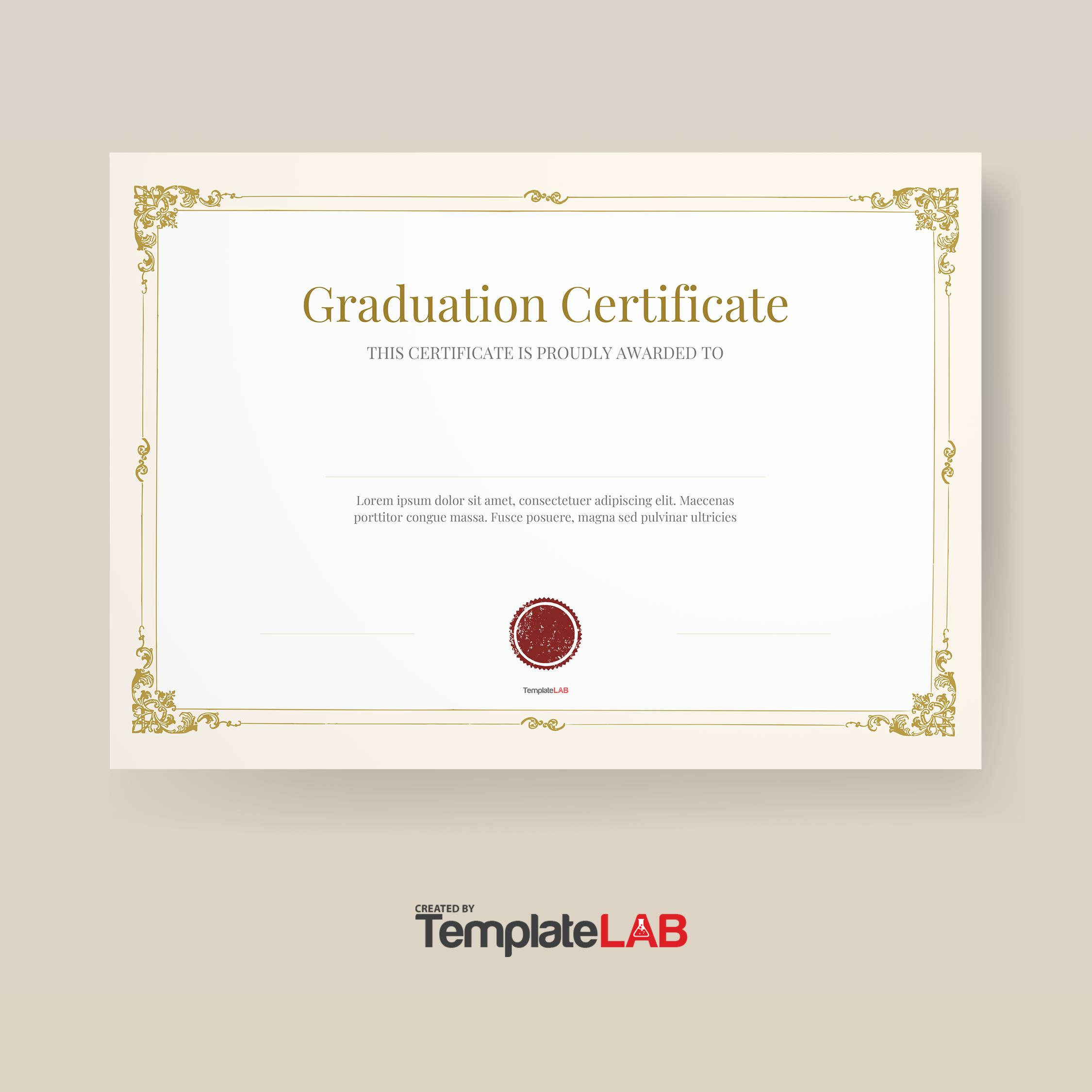 18 Free Graduation Certificate Templates [Printable] ᐅ Templatelab in Free Printable Graduation Certificates