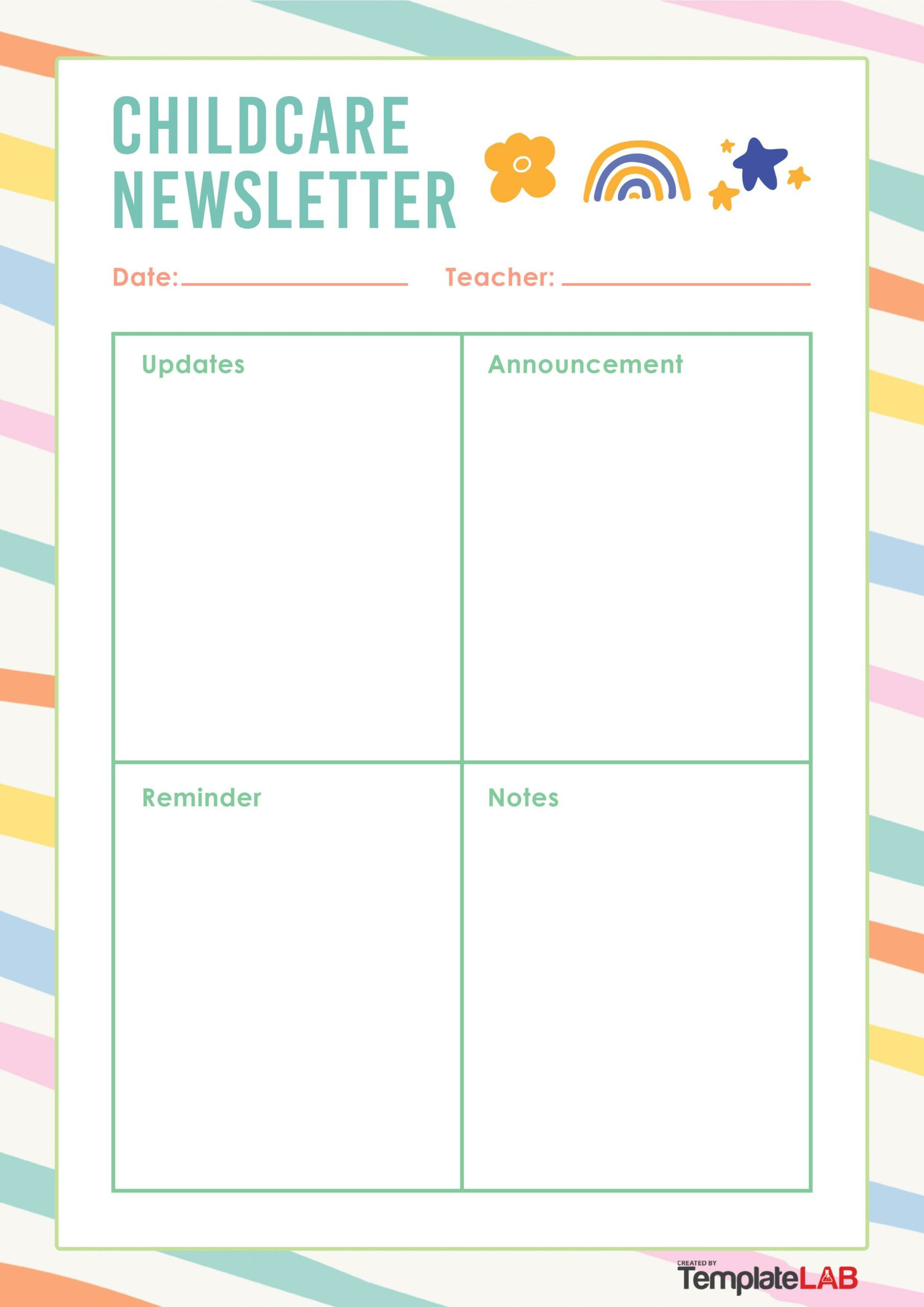 19 Creative Preschool Newsletter Templates (Free) intended for Free Printable Newsletter Templates For Preschool Teachers