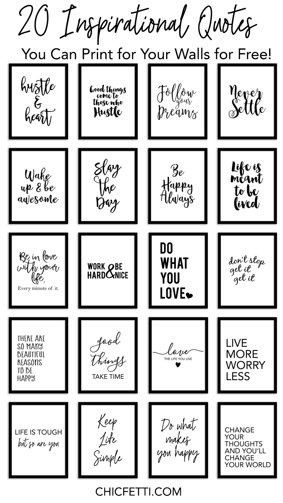 20 Inspirational Quotes You Can Print For Your Walls For Free with Free Printable Positive Words