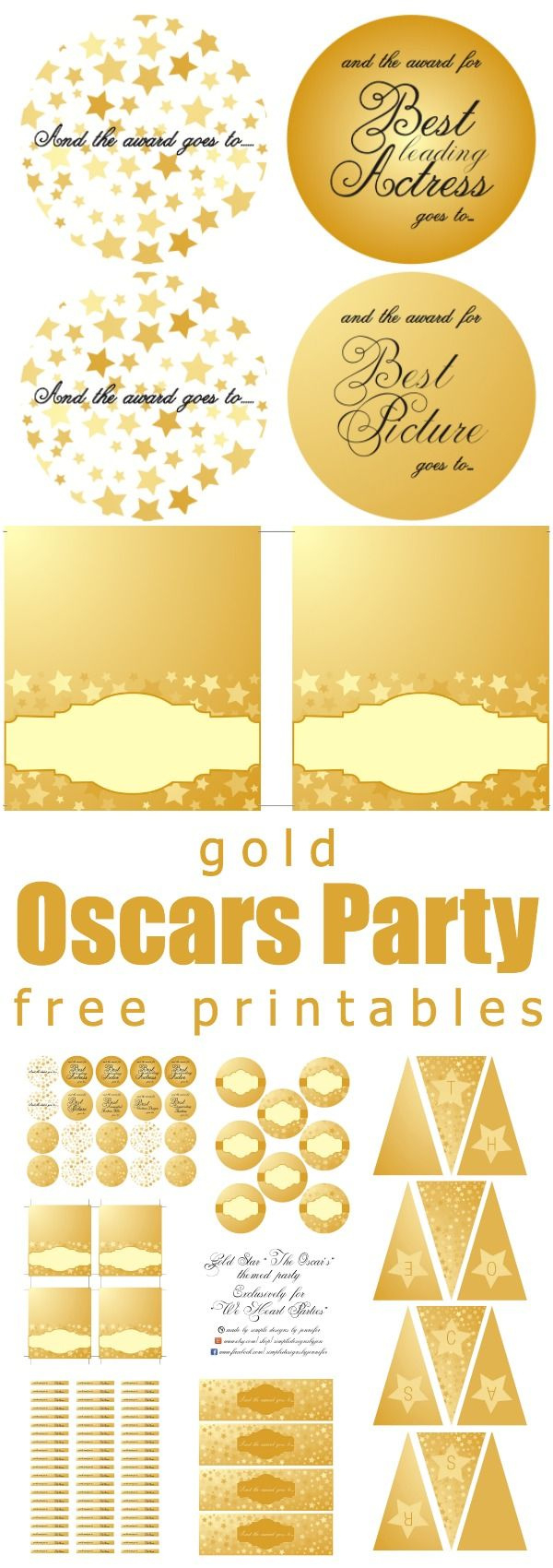 20 Winning Oscar Party Ideas regarding Free Oscar Printables