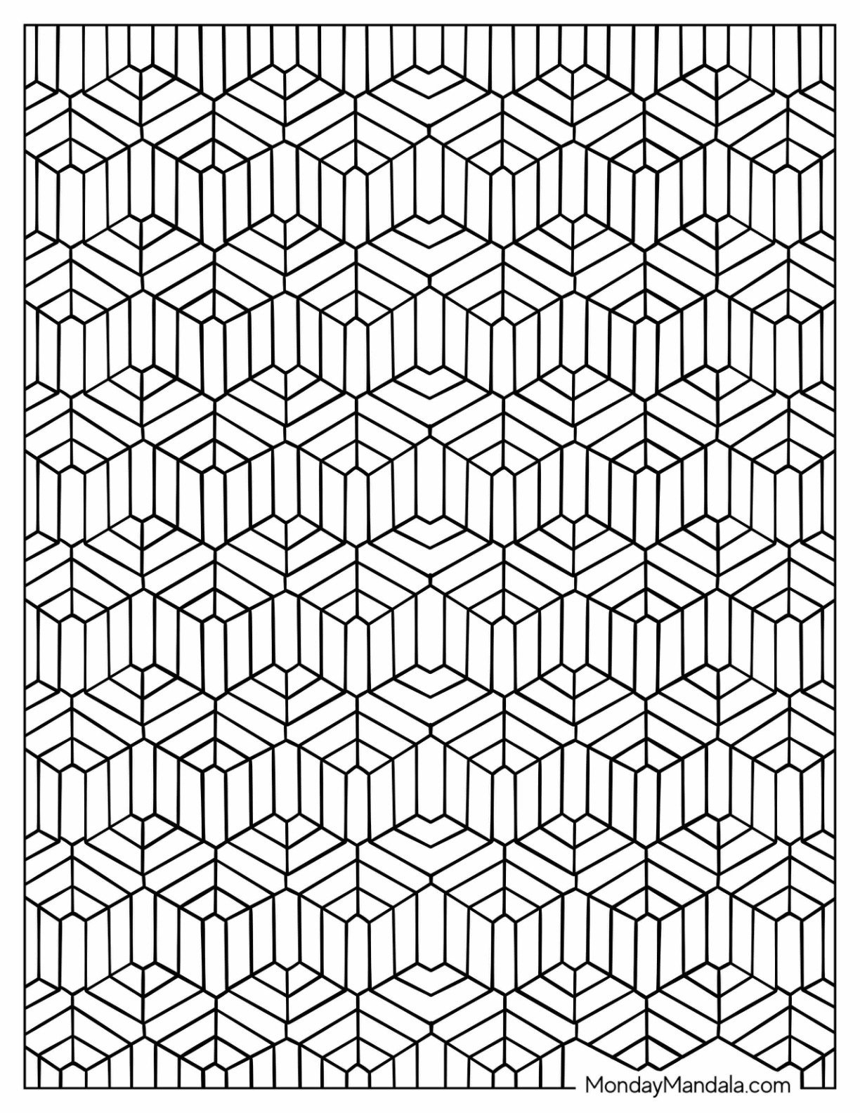 21 Geometric Coloring Pages (Free Pdf Printables) regarding Free Printable Geometric Patterns
