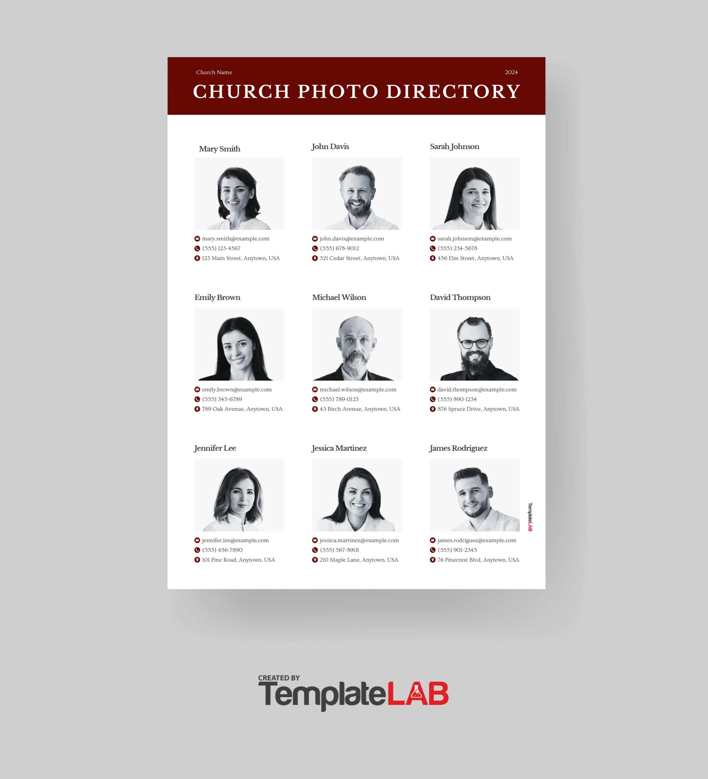 22 Free Church Directory Templates (+Examples) ᐅ Templatelab in Free Church Directory Template With Photos