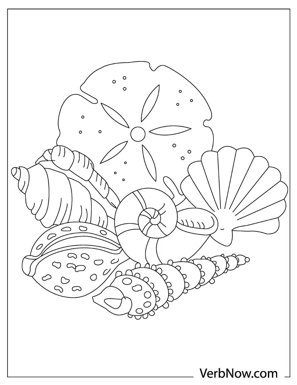 22 Free Shell Coloring Pages For Download (Printable Pdf) inside Free Seashell Printables