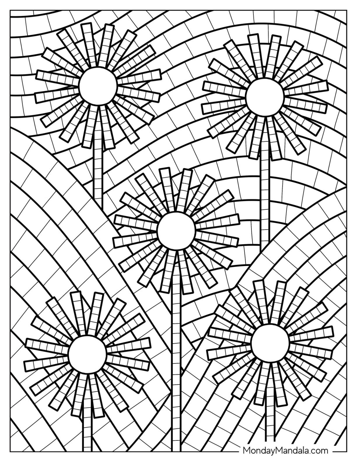 22 Mosaic Coloring Pages (Free Pdf Printables) for Beginner Printable Mosaic Patterns
