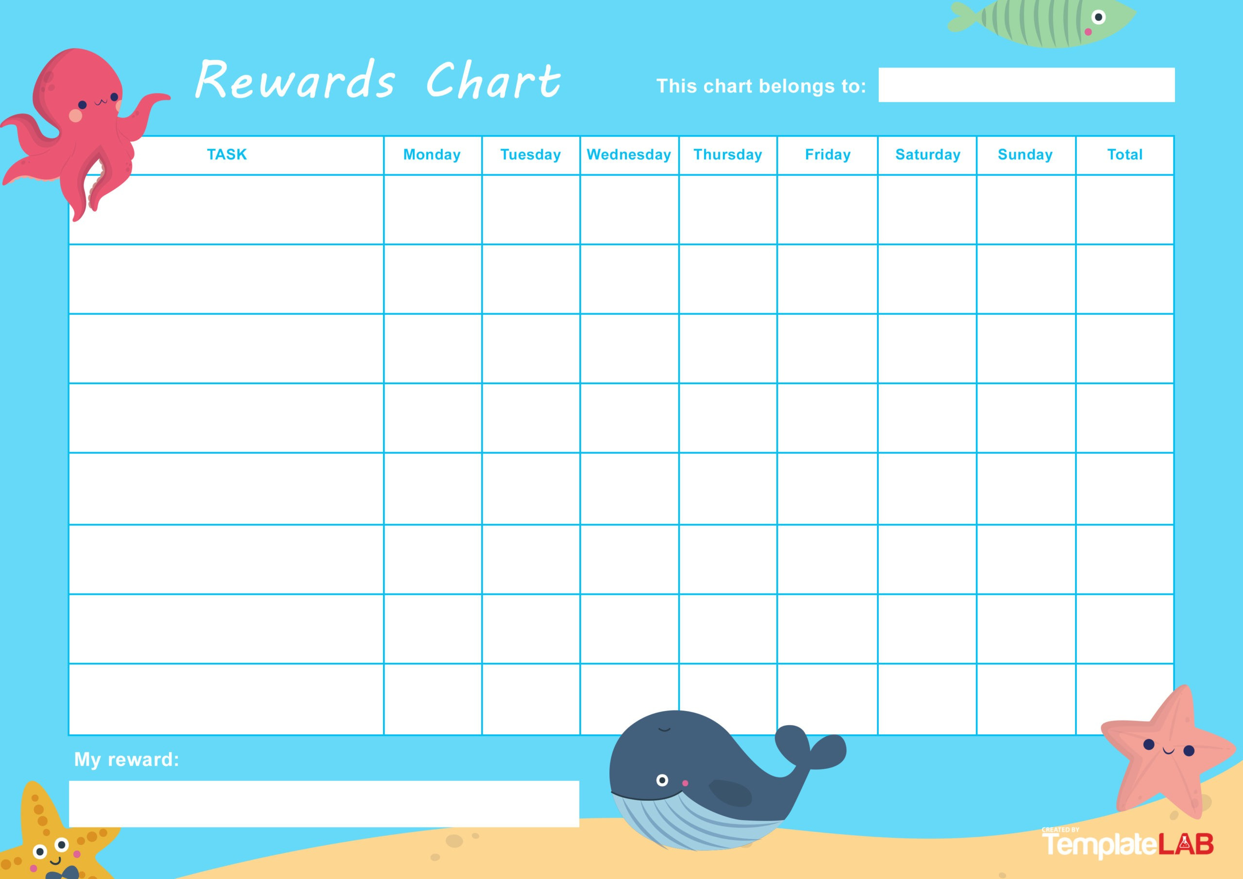 22 Printable Reward Charts For Kids (Pdf, Excel &amp;amp; Word) in Downloadable Free Printable Sticker Chart