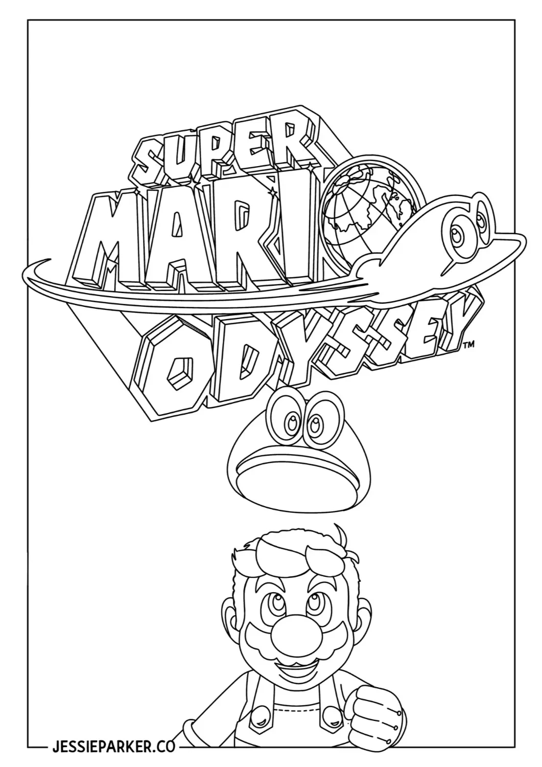 22 Super Mario Odyssey Colouring Pages (Free Printable) - Jessie regarding Super Mario Stencils Free Printables