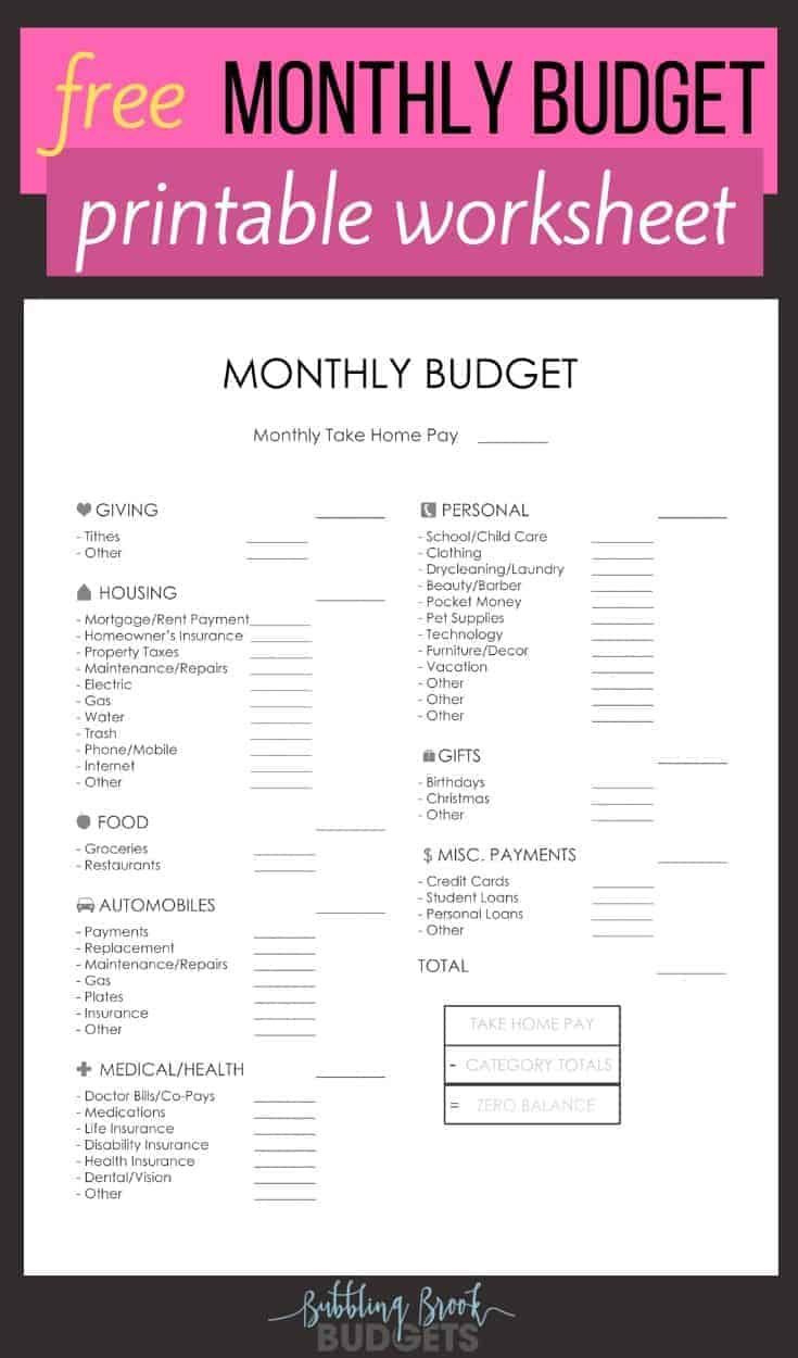 25 Awesome &amp;amp; Free Dave Ramsey Budgeting Printables That&amp;#039;Ll Help throughout Dave Ramsey Free Printable Budget Forms