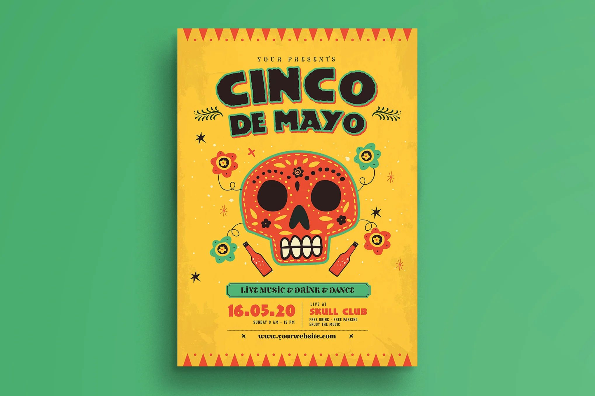 25+ Best Cinco De Mayo Templates: Flyers, Invitations, Posters pertaining to Cinco De Mayo Free Printable Invitations