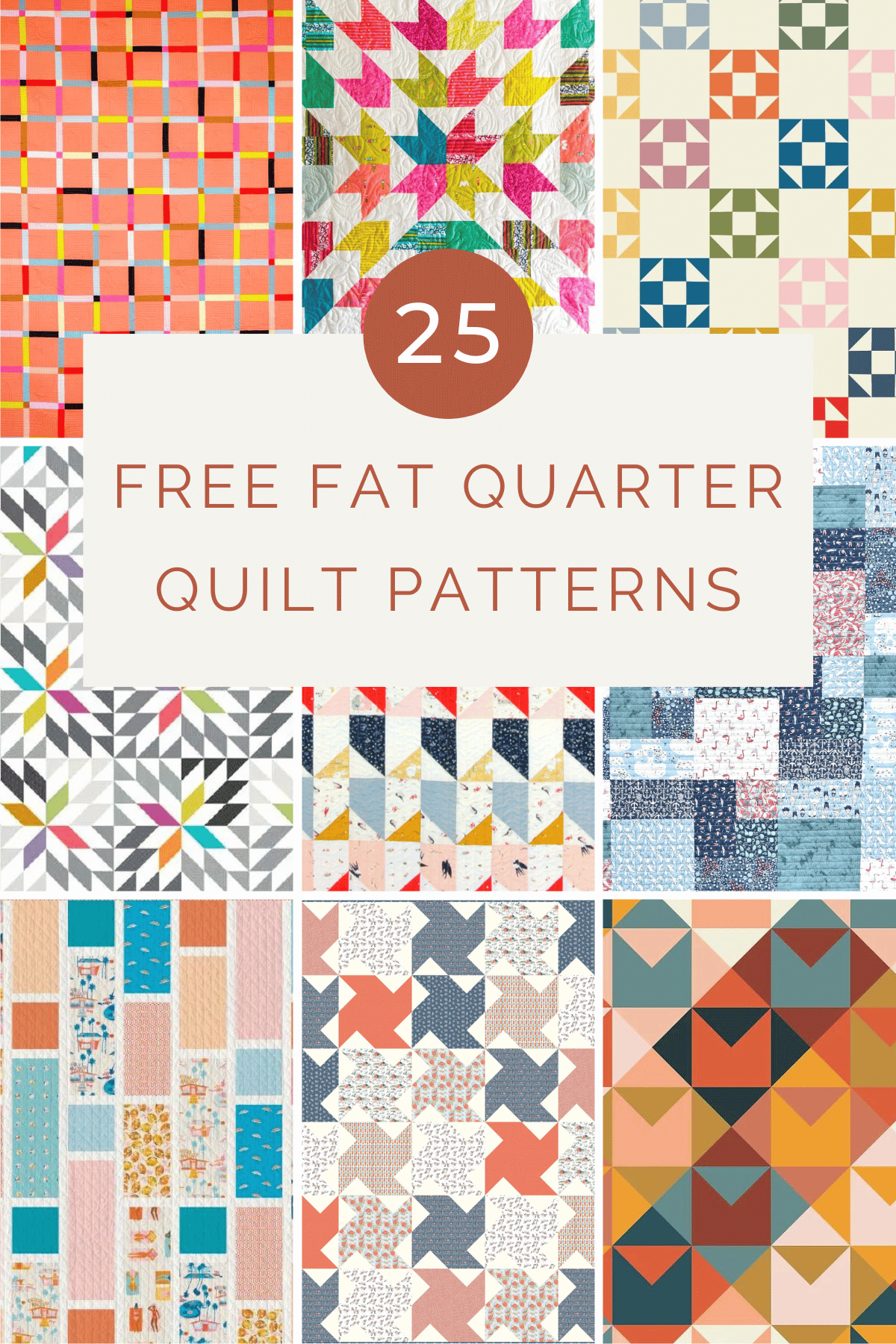 25 Free Fat Quarter Quilt Patterns inside Free Printable Fat Quarter Quilt Patterns