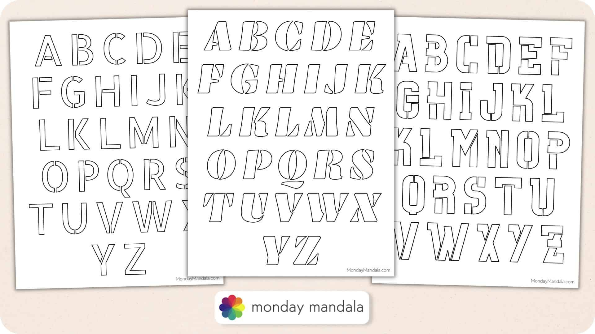 250 Letter & Number Stencils (Free Pdf Printables) pertaining to Printable 10 Inch Letter Stencils