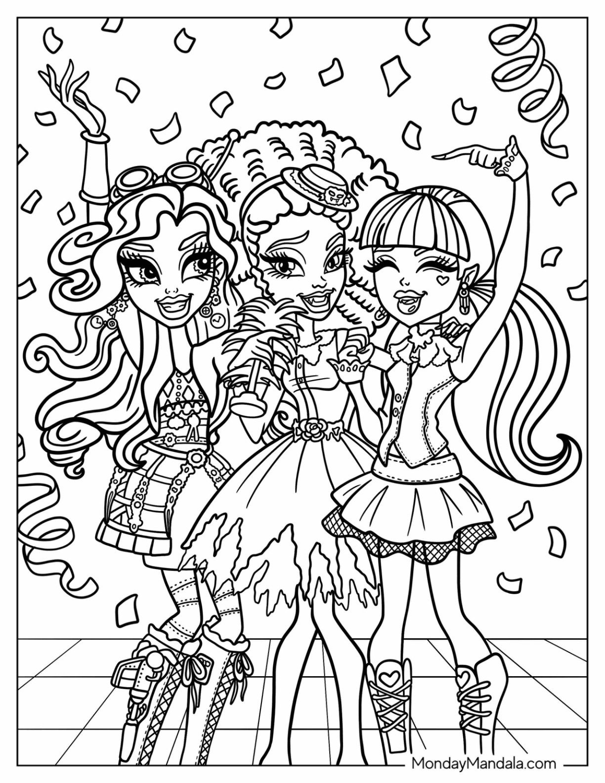 28 Monster High Coloring Pages (Free Pdf Printables) pertaining to Free Printable Monster High Paper Dolls
