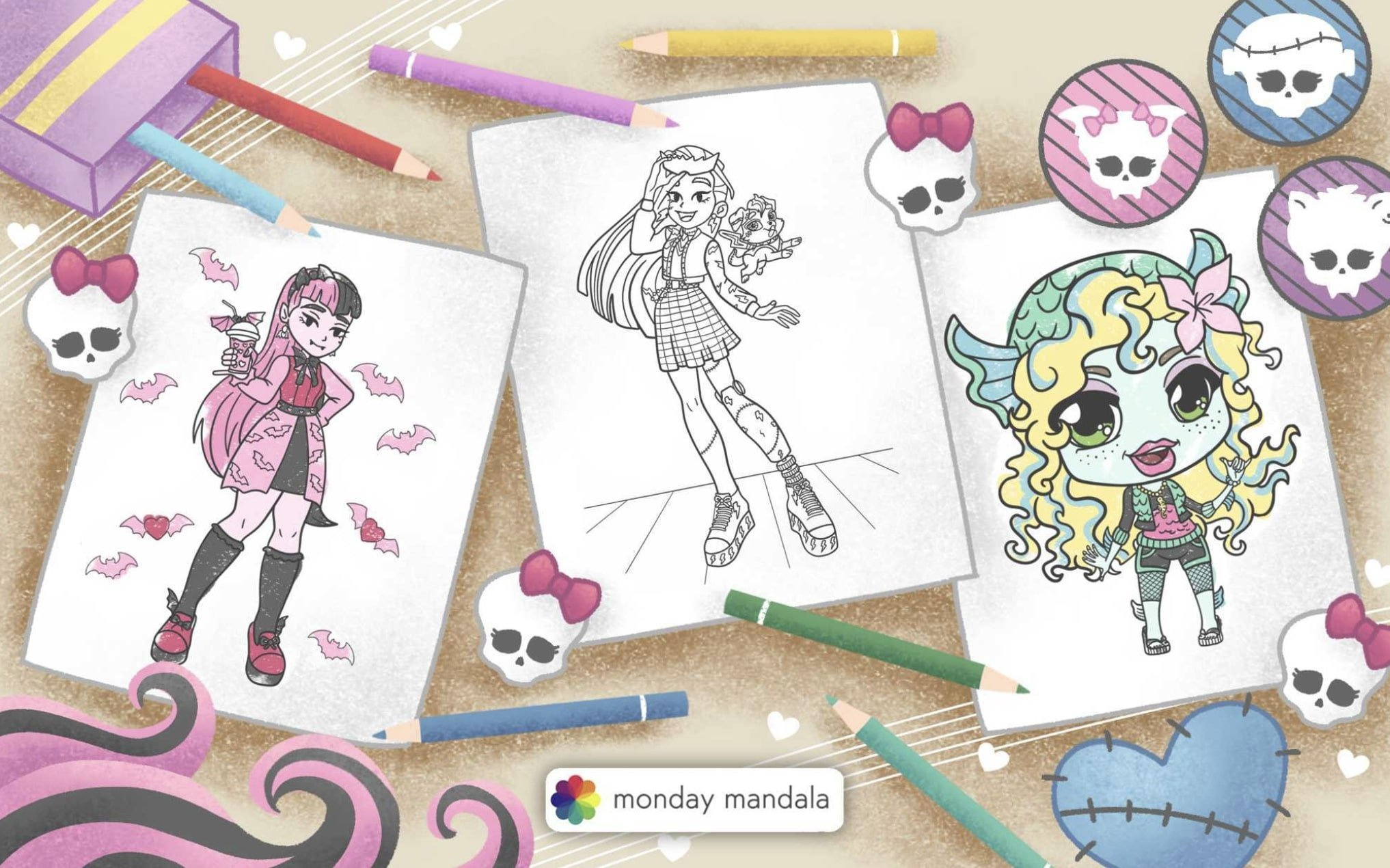 28 Monster High Coloring Pages (Free Pdf Printables) with Free Printable Monster High Paper Dolls