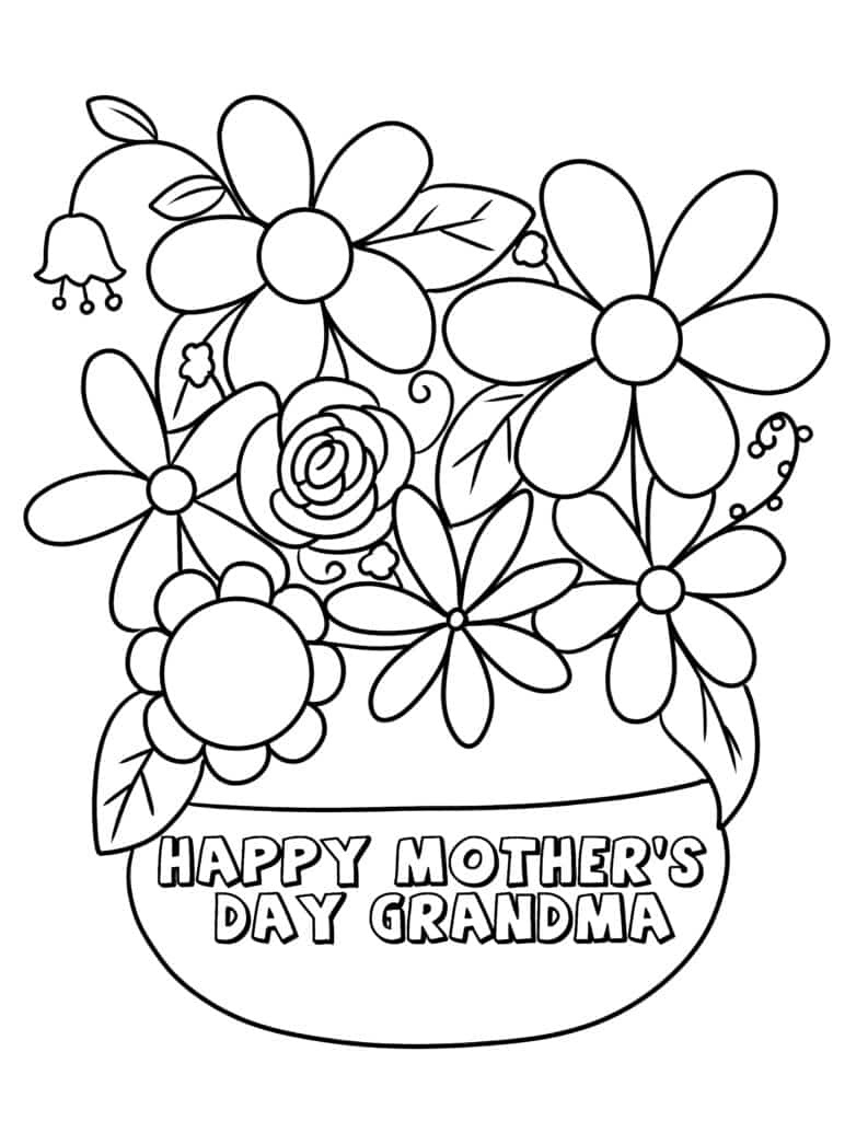 3 &amp;quot;Happy Mother&amp;#039;S Day, Grandma&amp;quot; Coloring Pages - Freebie Finding Mom for Free Printable Mothers Day Cards For Grandma to Color