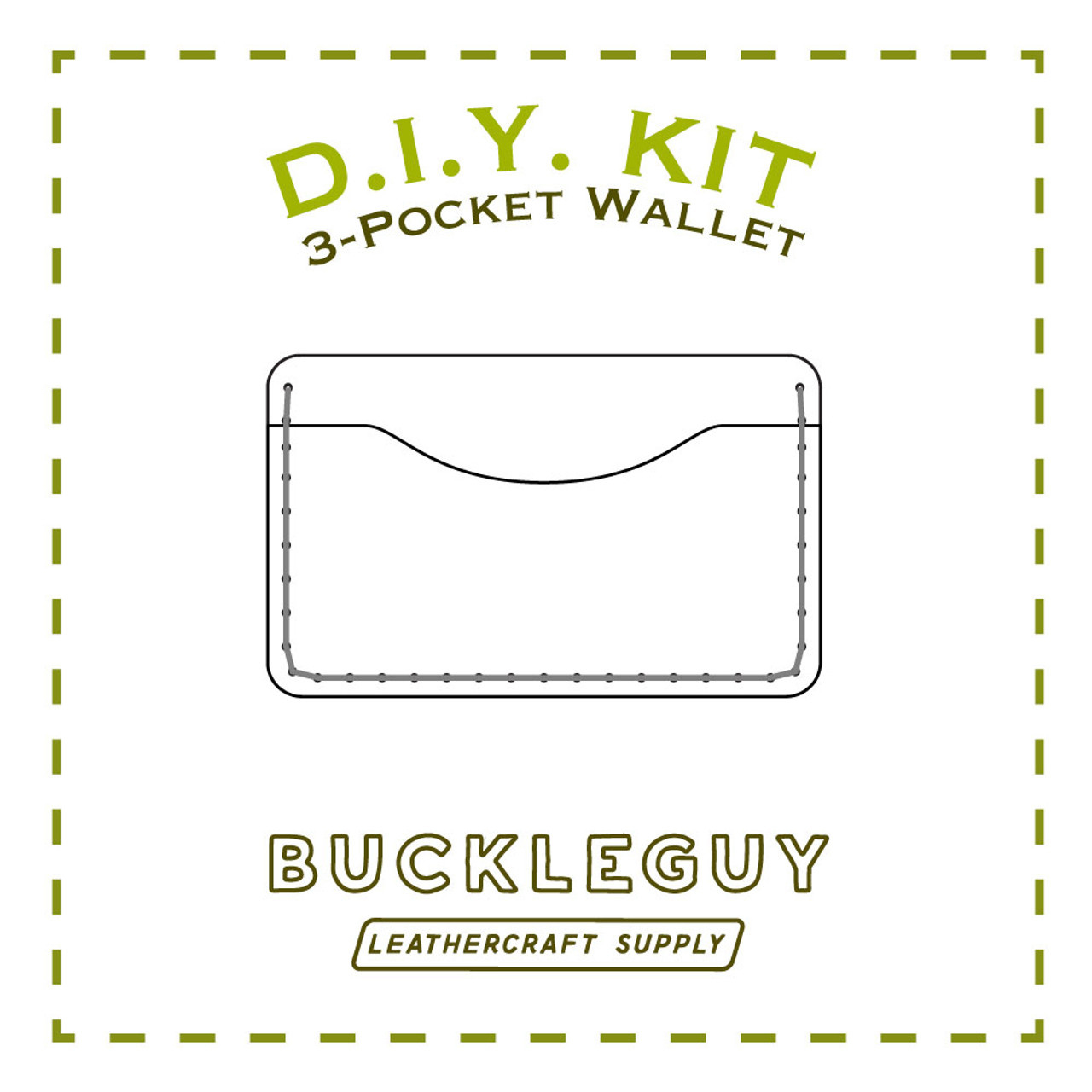 3-Pocket Wallet Leather Pattern, Pdf Template - Buckleguy throughout Free Leather Templates