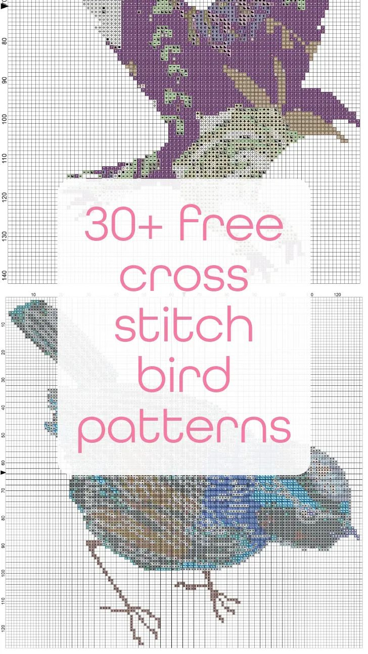 30+ Free Cross Stitch Bird Patterns within Free Easy Printable Bluebird Cross Stitch Patterns