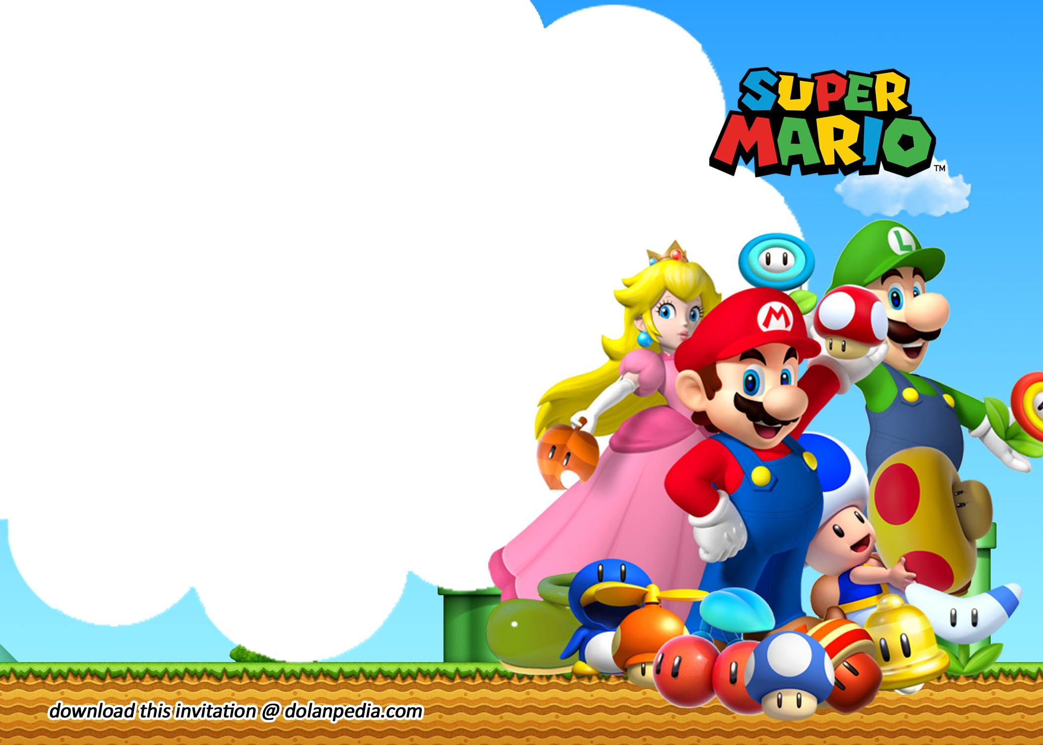 35 Mario Party Ideas | Mario Party, Mario Birthday Party, Mario within Free Mario Birthday Invitation Template