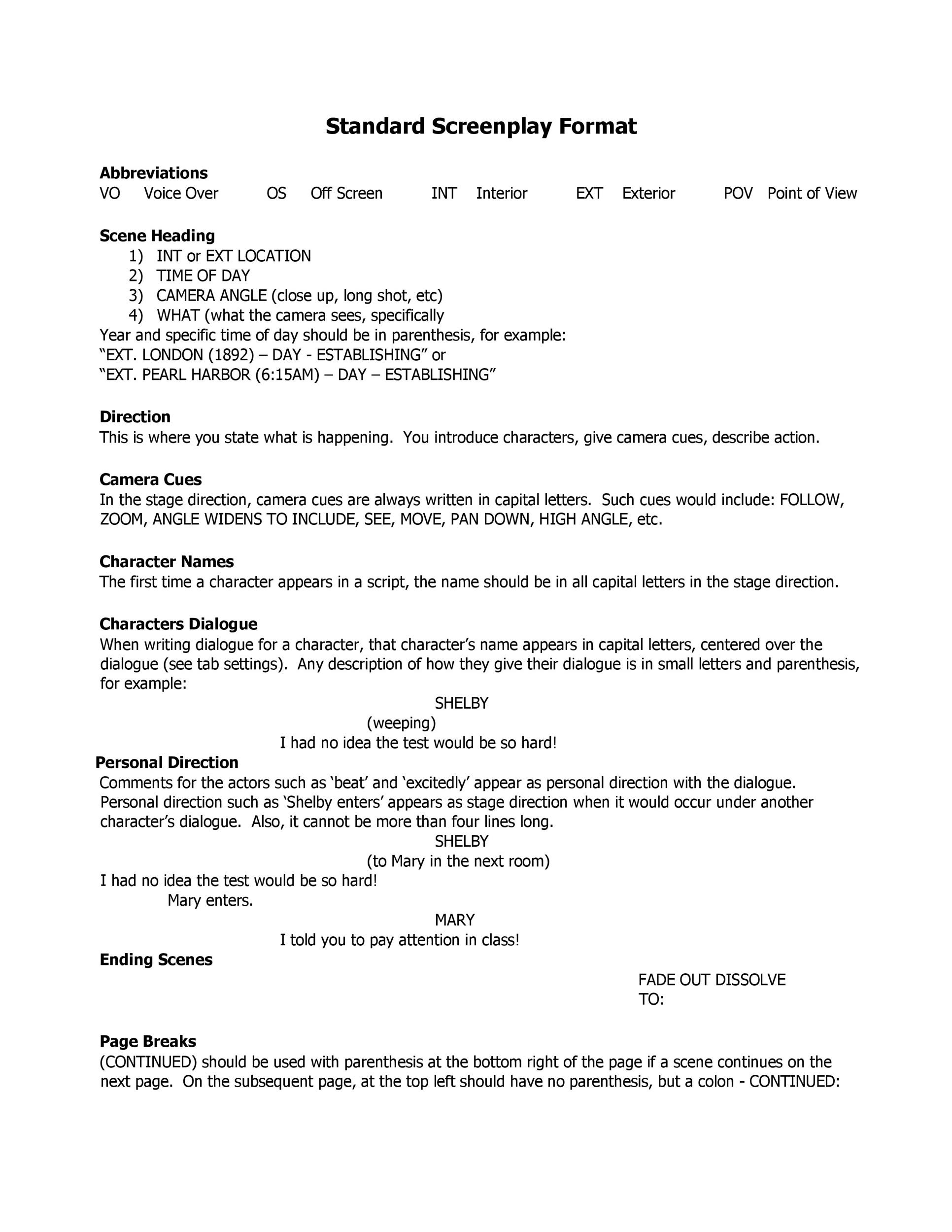 37 Creative Screenplay Templates [&amp; Screenplay Format Guide] ᐅ throughout Free Screenplay Template