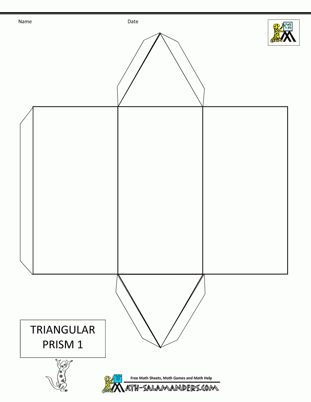 3D Geometric Shapes - Nets intended for Free Printable Nets