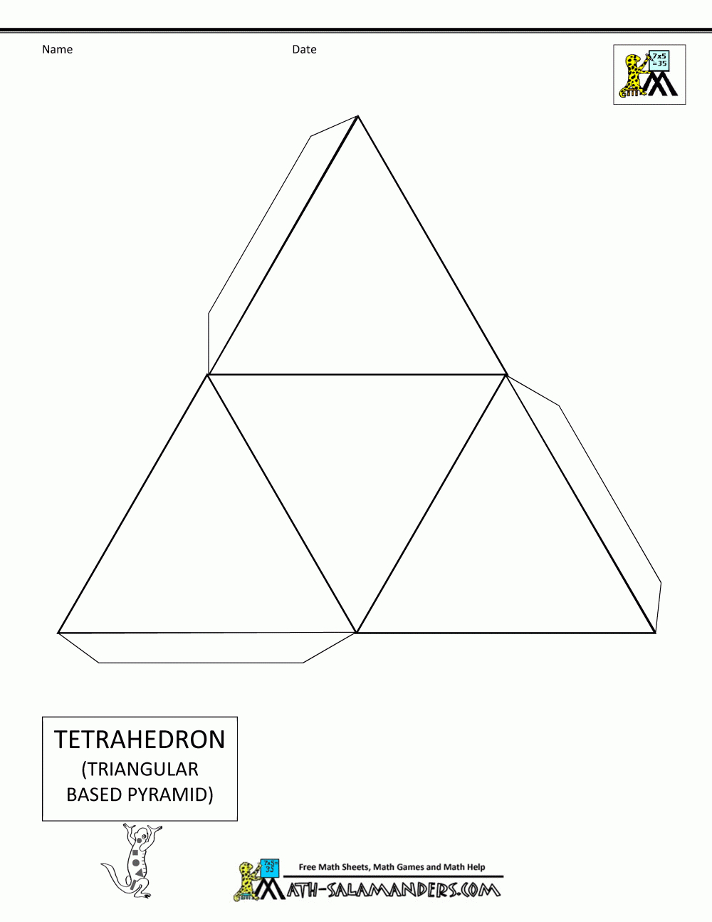 3D Geometric Shapes - Nets throughout Free Printable 3D Shapes