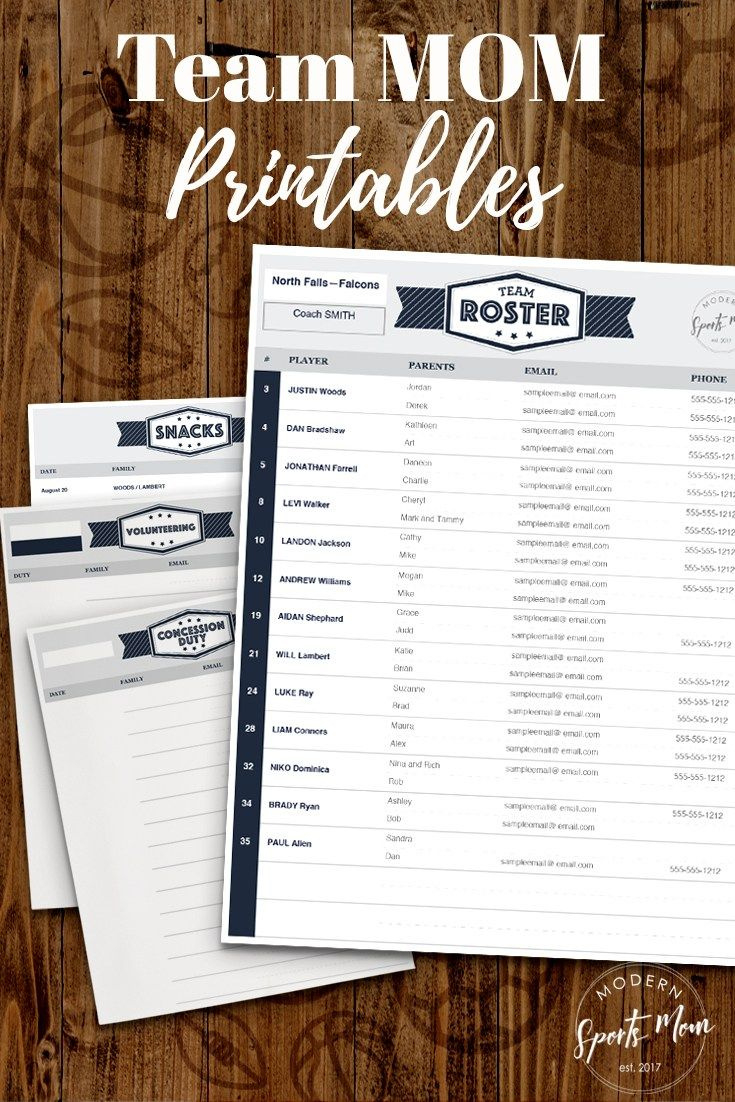 4 Free Printables For Team Moms - Modern Sports Mom regarding Free Team Mom Printables