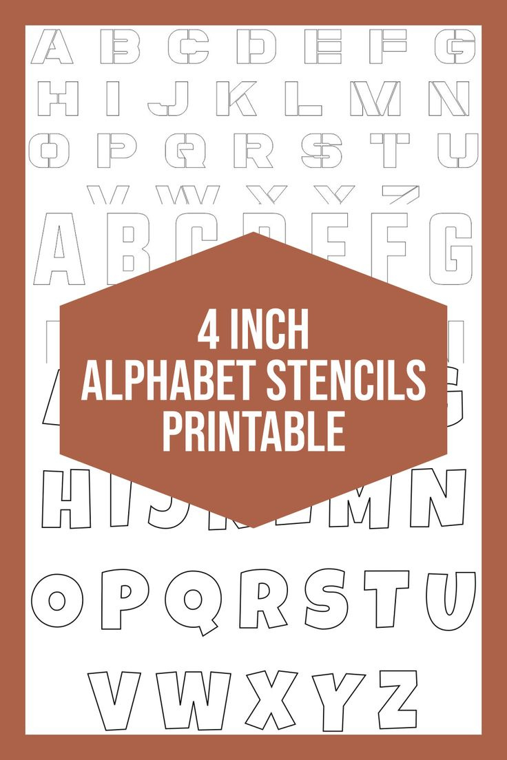 4 Inch Alphabet Stencils Printable regarding Printable 4 Inch Letters Stencils