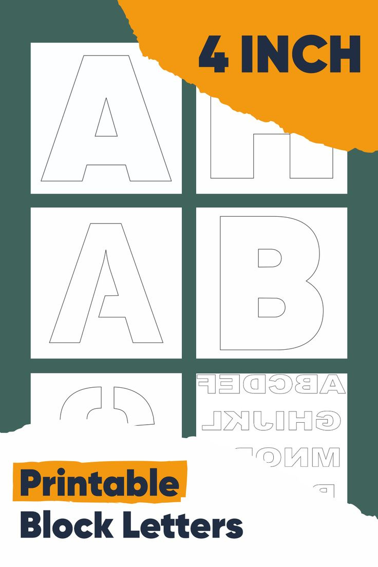 4 Inch Block Letters - 13 Free Pdf Printables | Printablee within 4 Inch Letter Stencils Printable