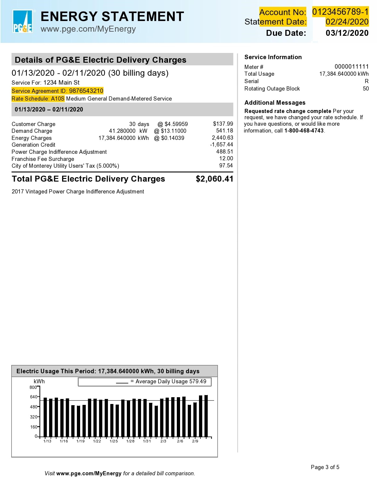 40 Editable Utility Bill Templates (Free Downloads) with regard to Free Utility Bill Template