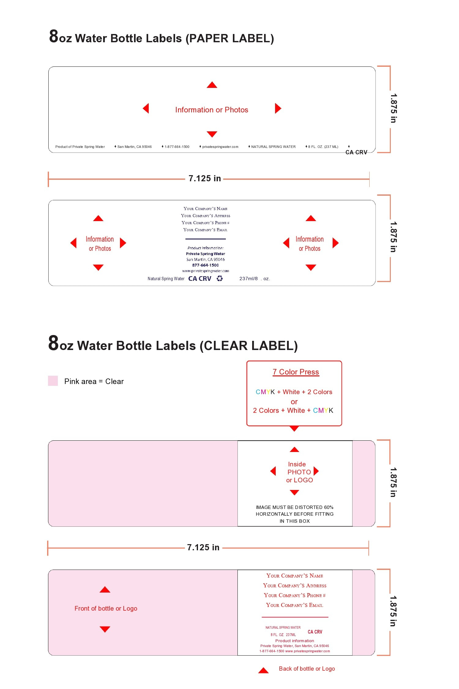 40 Editable Water Bottle Label Templates (100% Free) regarding Free Printable Water Bottle Label Template