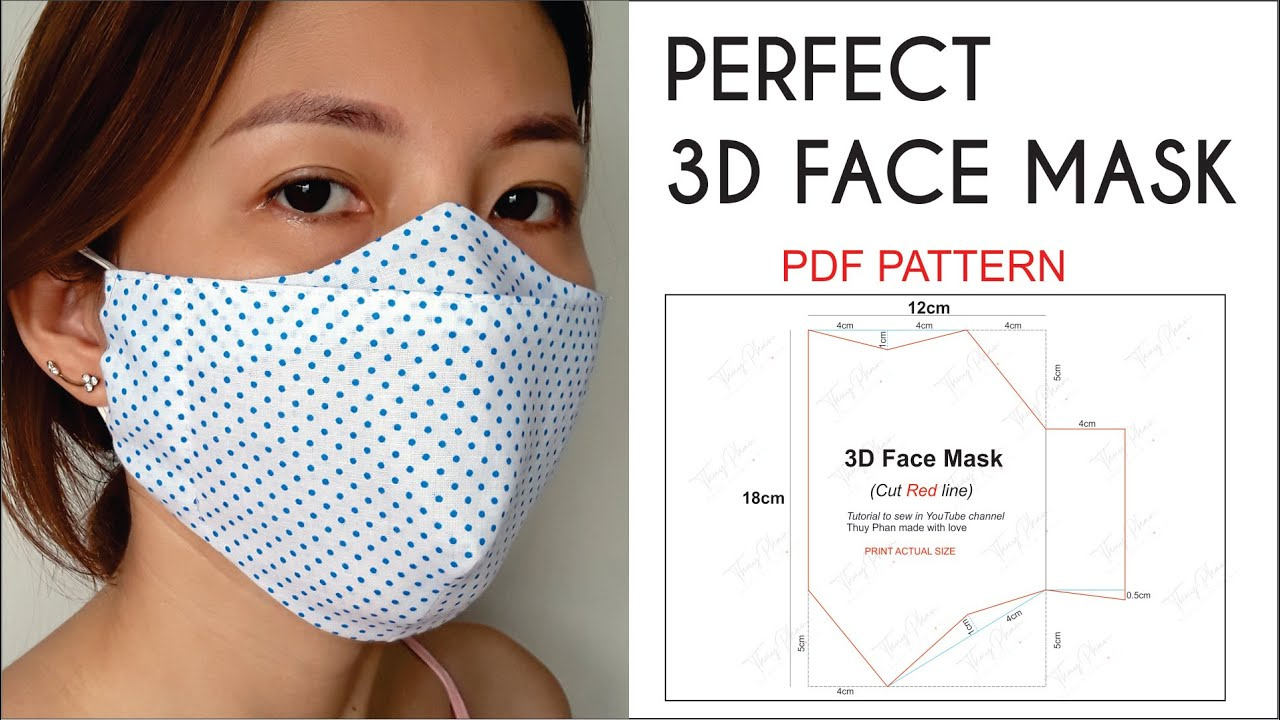 40 Free Face Mask Patterns + Printable Sewing Pattern Pdf within Free Mask Printable Pattern