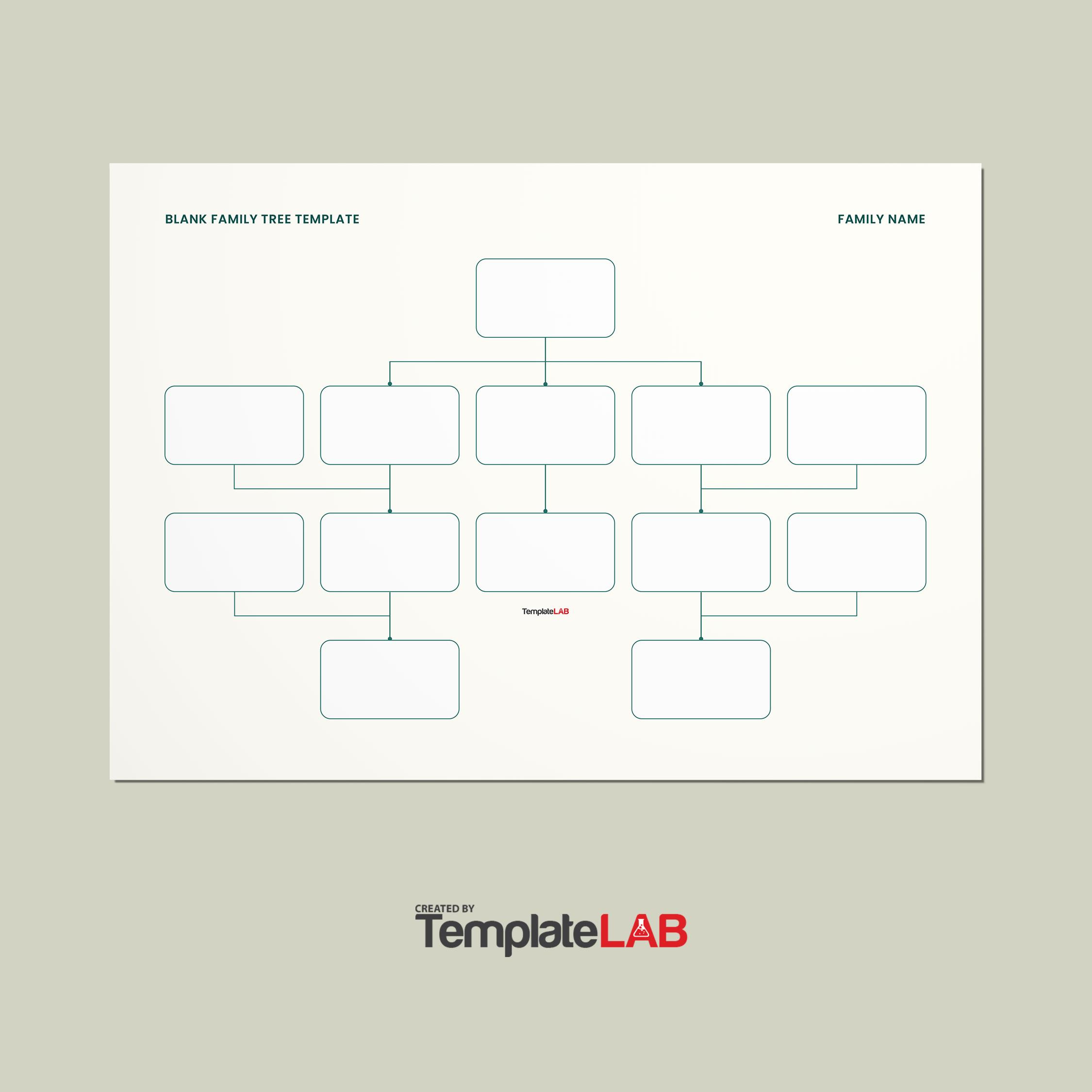 41 Free Family Tree Templates (Word, Excel, Pdf, Powerpoint) intended for Free Printable Blank Genealogy Charts