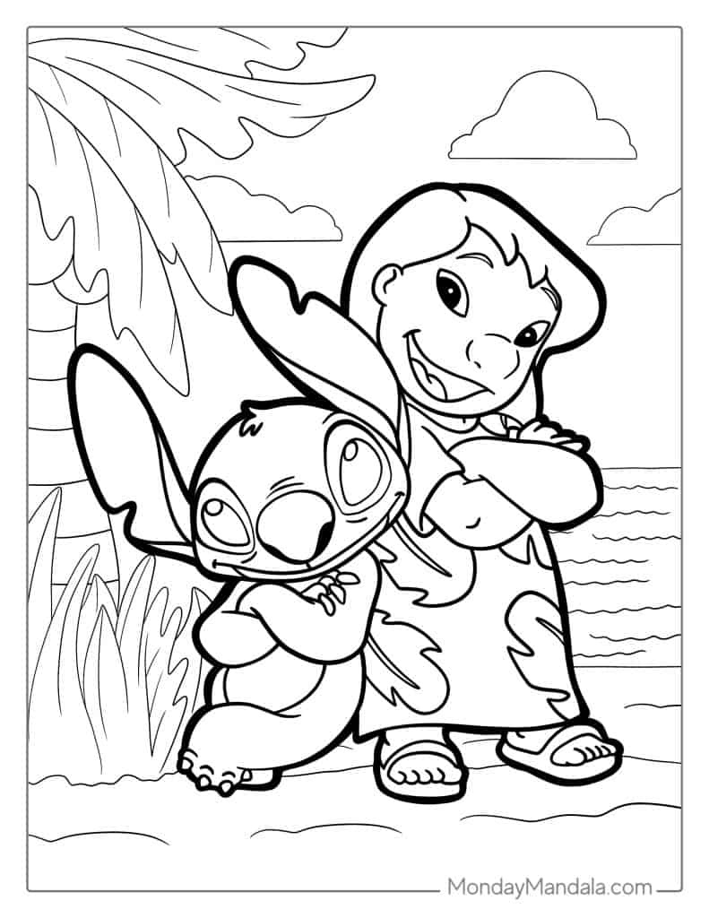 42 Lilo &amp;amp; Stitch Coloring Pages (Free Pdf Printables) regarding Free Lilo And Stitch Printables
