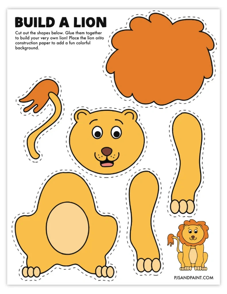 46 Free Printable Build Your Own Animal Crafts - Pjs And Paint pertaining to Free Printable Animal Shapes