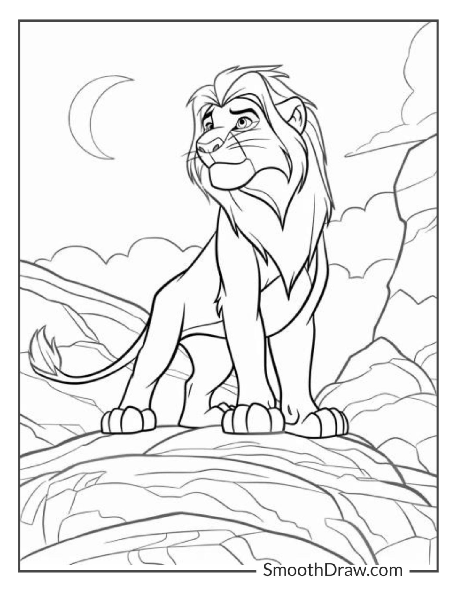 46 Lion Coloring Pages: Lion King, Cartoon, &amp;amp; Realistic Pages regarding Free Printable Lion King Images