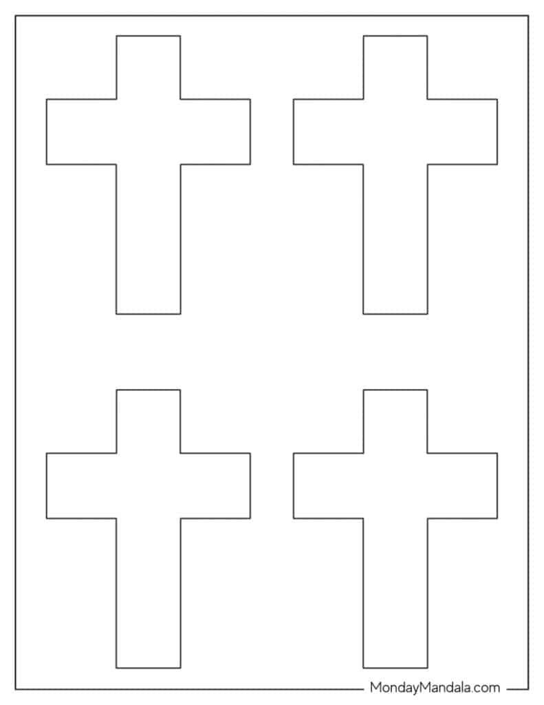48 Cross Templates (Free Pdf Printables) intended for Free Printable Cross Stencils