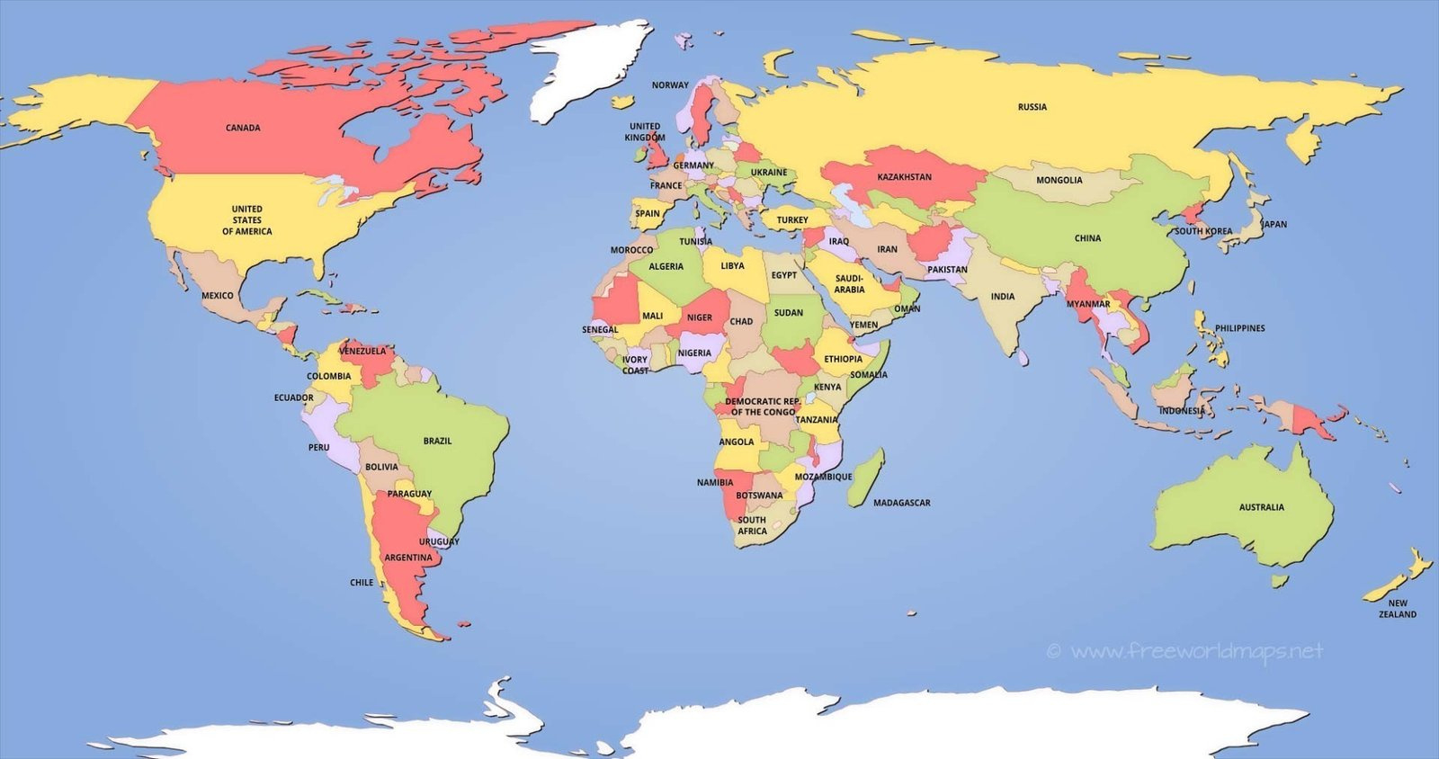 5 Large Printable World Map Pdf - Free Download regarding Free Large Printable World Map