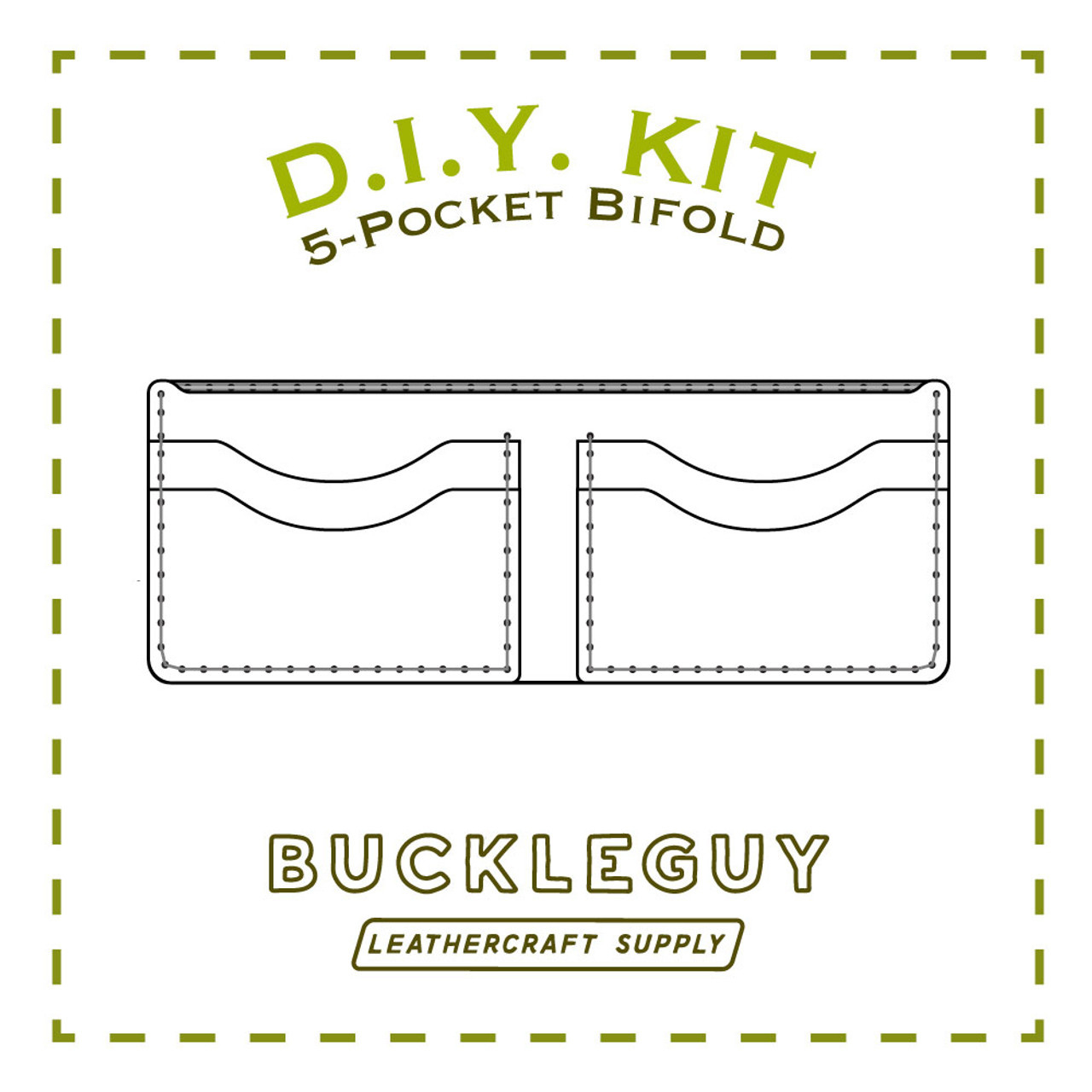 5-Pocket Bifold Wallet Pattern, Pdf Template - Buckleguy with Free Printable Leather Wallet Patterns