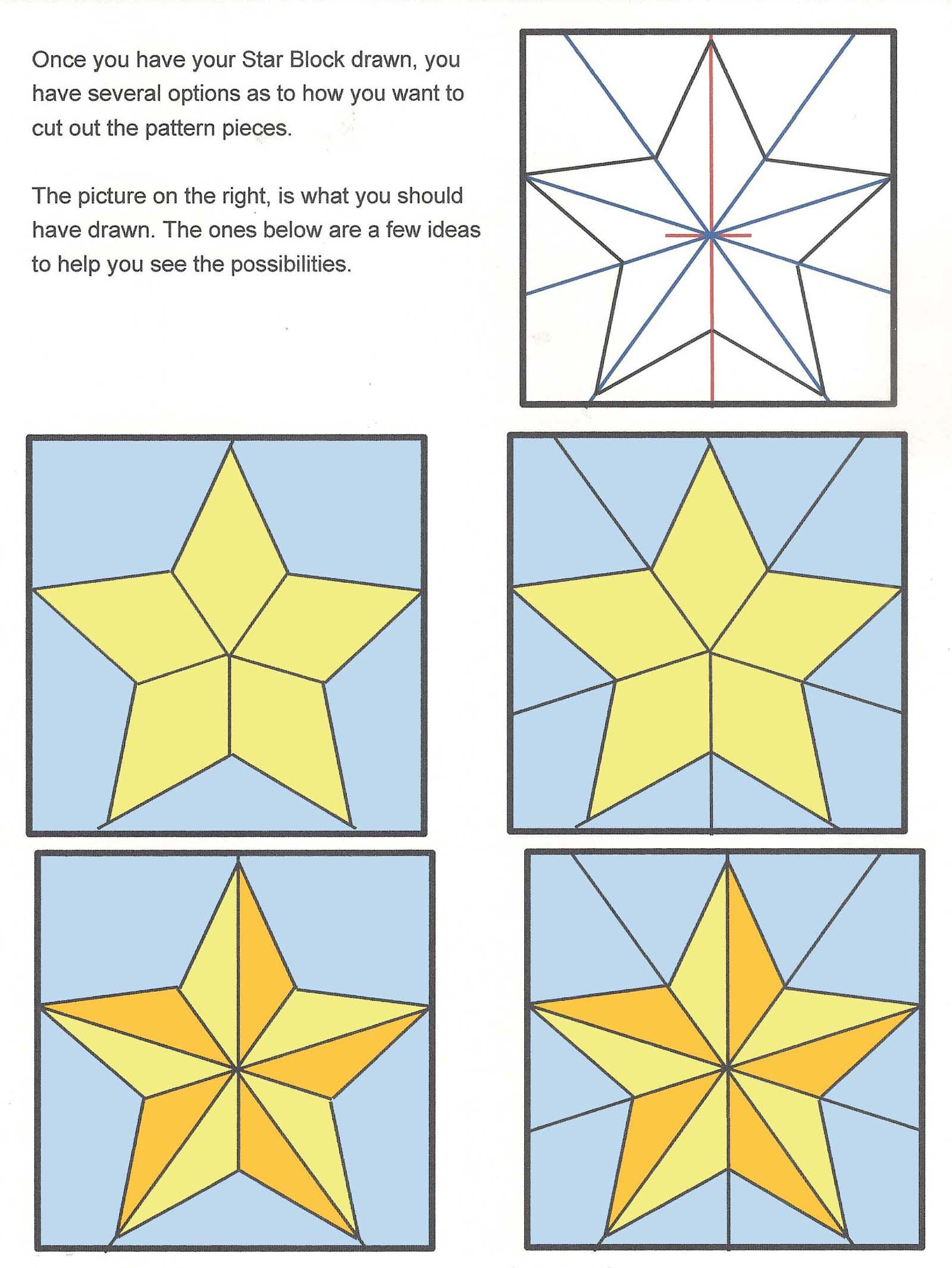 5 Point Star Block Possiblities with regard to Printable 5 Point Star Quilt Pattern