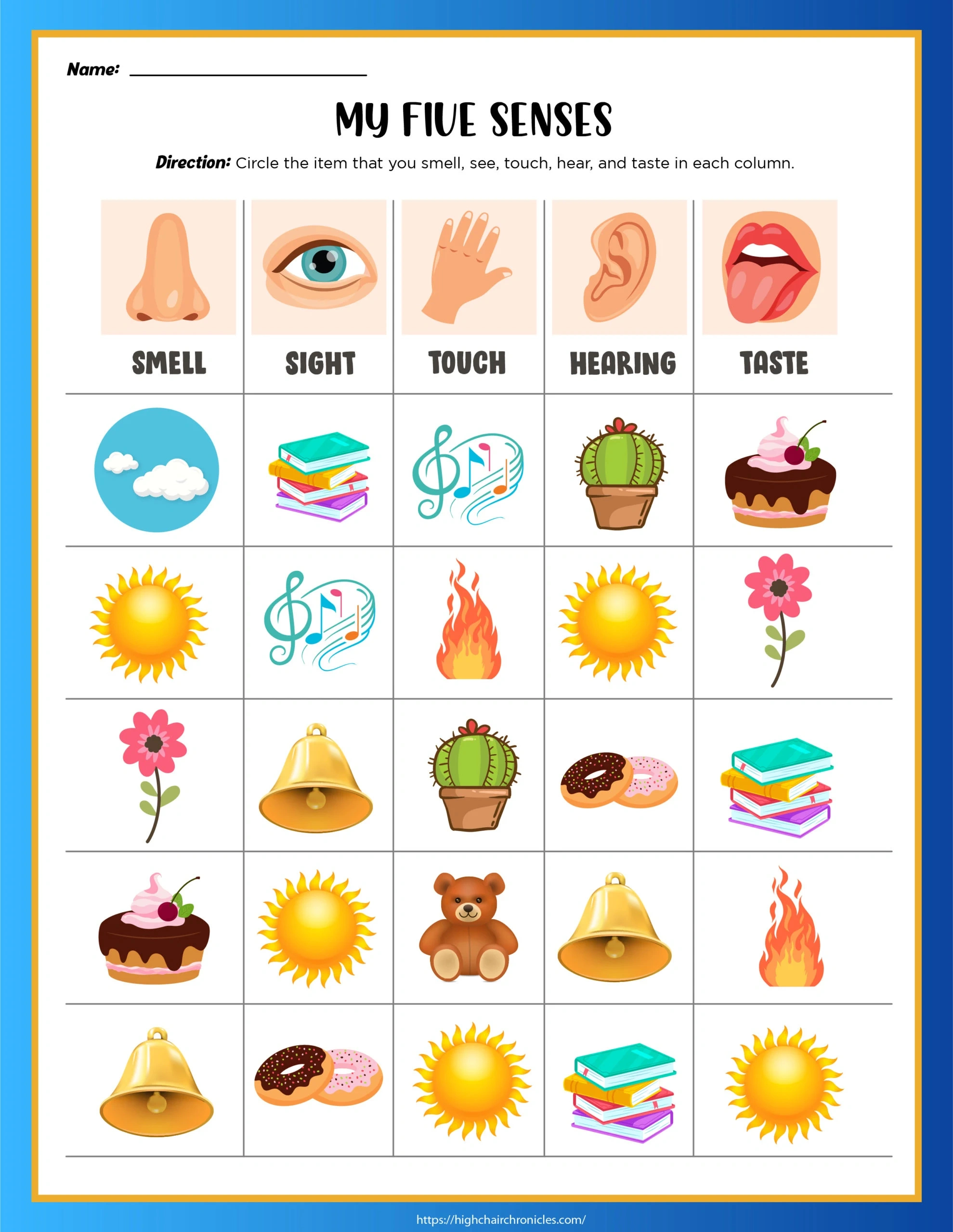 5 Senses Worksheets For Preschool And Kindergarten - Free in 5 Senses Free Printables