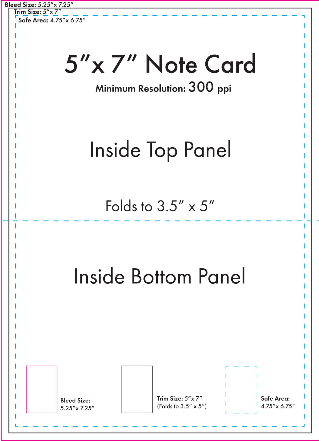5&amp;quot; X 7&amp;quot; Note Card Template - U.s. Press inside Free Printable 5X7 Template