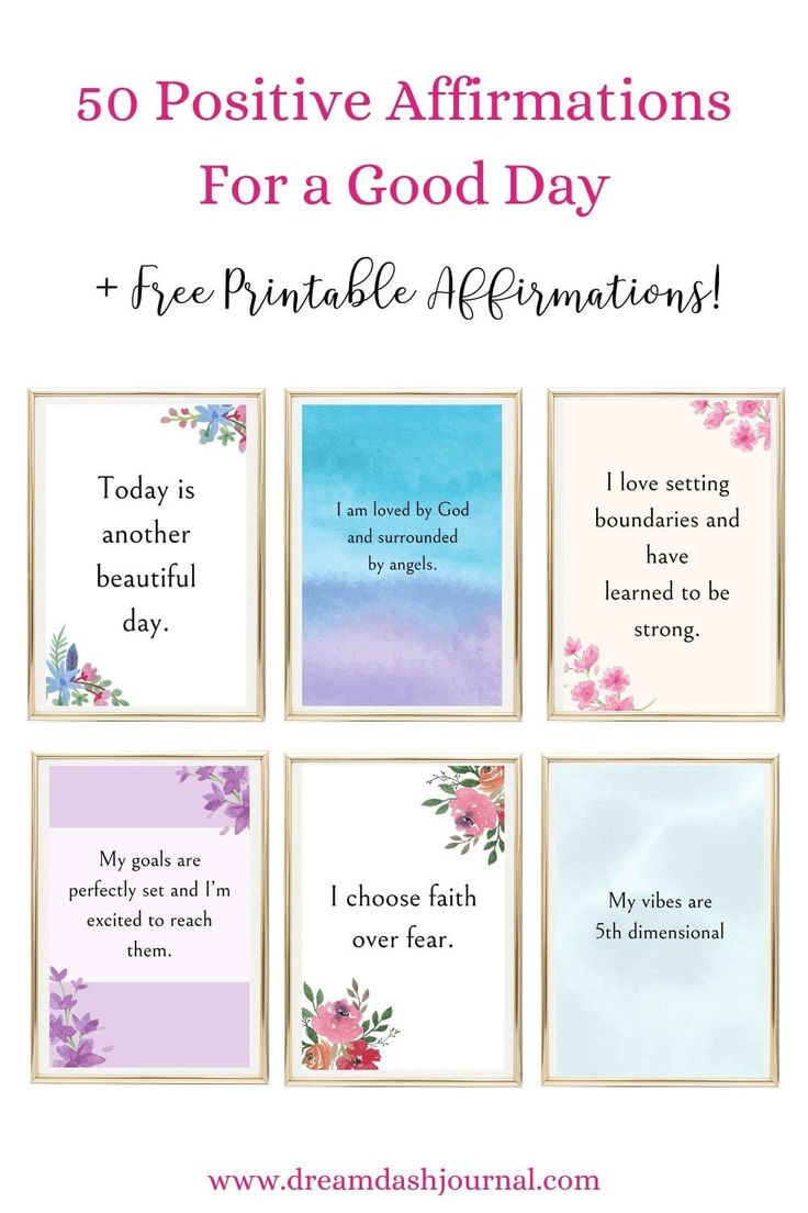 50 Daily Positive Affirmations {+ Free Printable Affirmation Cards!} regarding Free Printable Daily Affirmations