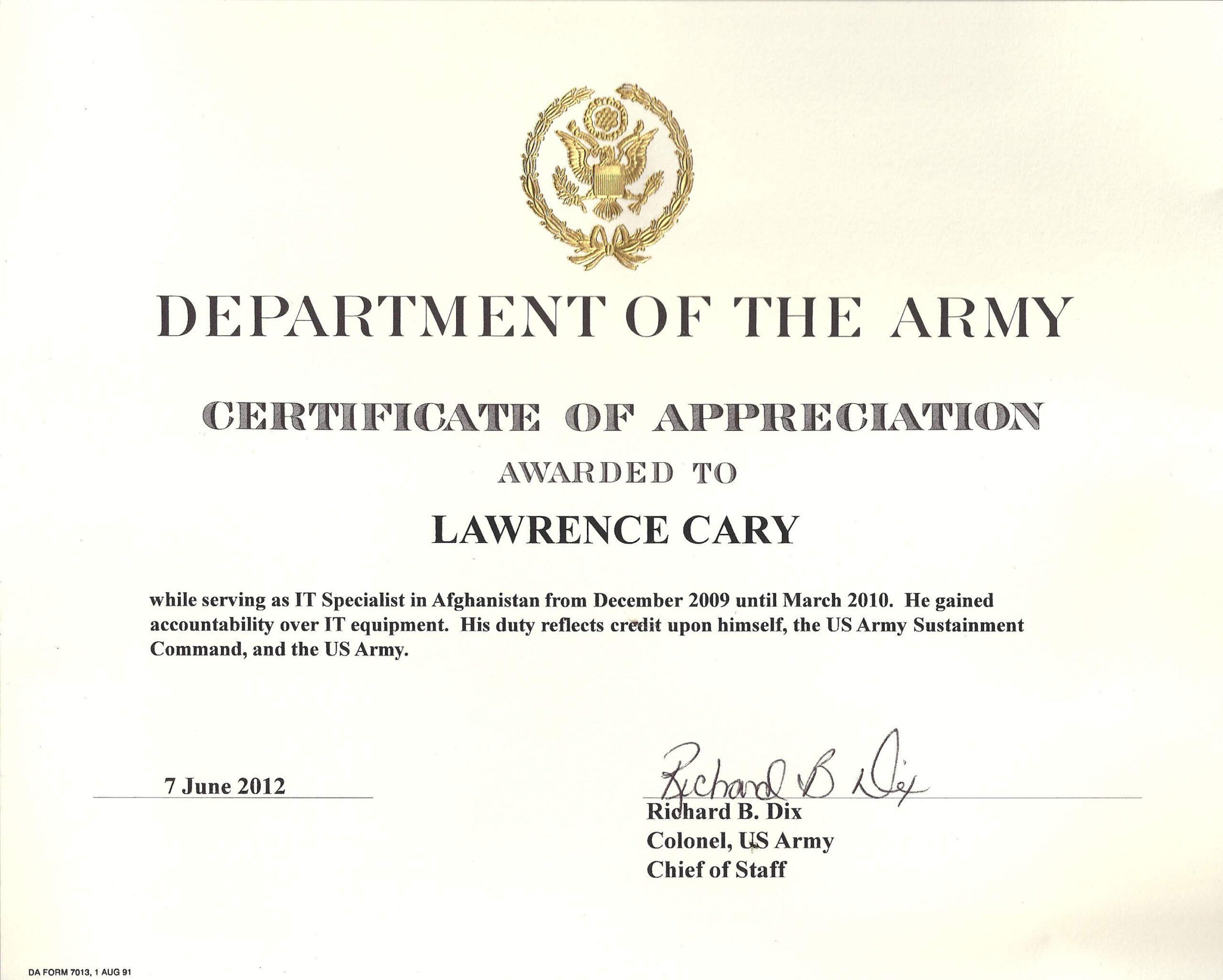6+ Army Appreciation Certificate Templates - Pdf, Docx throughout Army Certificate Templates Free