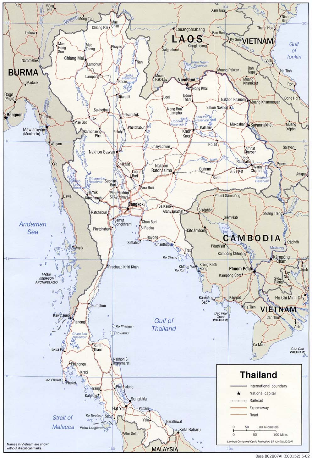 6 Free Maps Of Thailand - Ase/Anup pertaining to Free Printable Map of Thailand