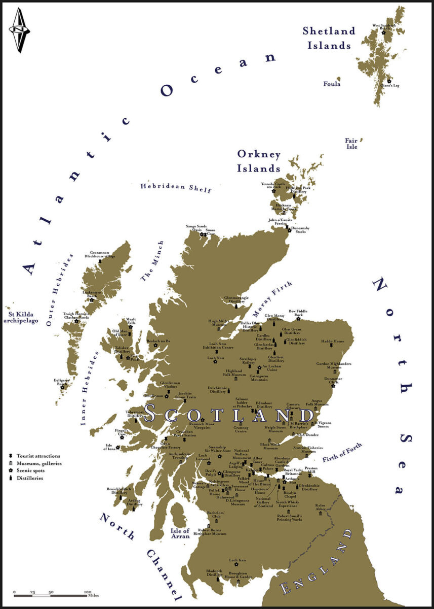 6 Maps Of Scotland (Free To Use) - Highland Titles with Printable Map Of Scotland Free