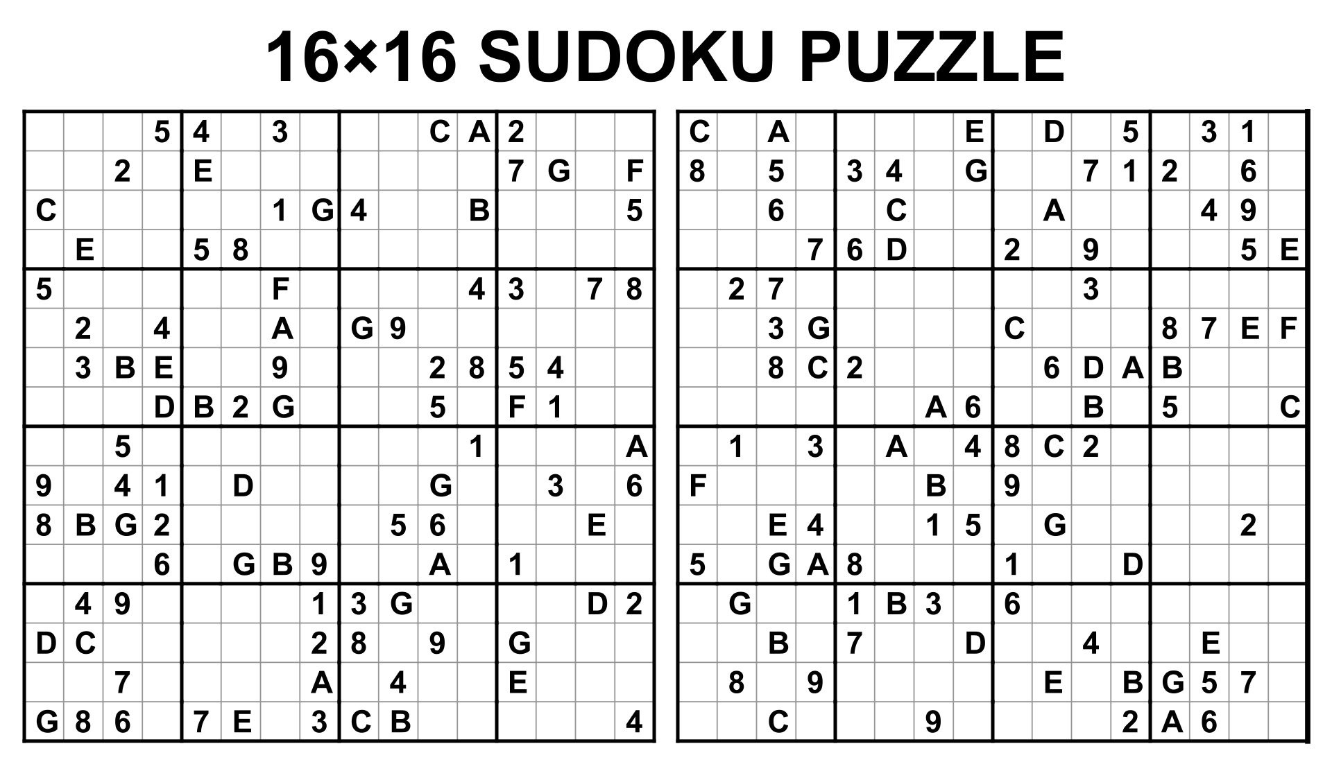 7 16X16 Sudoku, Valamint Szójátékok Ötletek Várnak Felfedezésre throughout Free Printable 16x16 Sudoku Puzzles