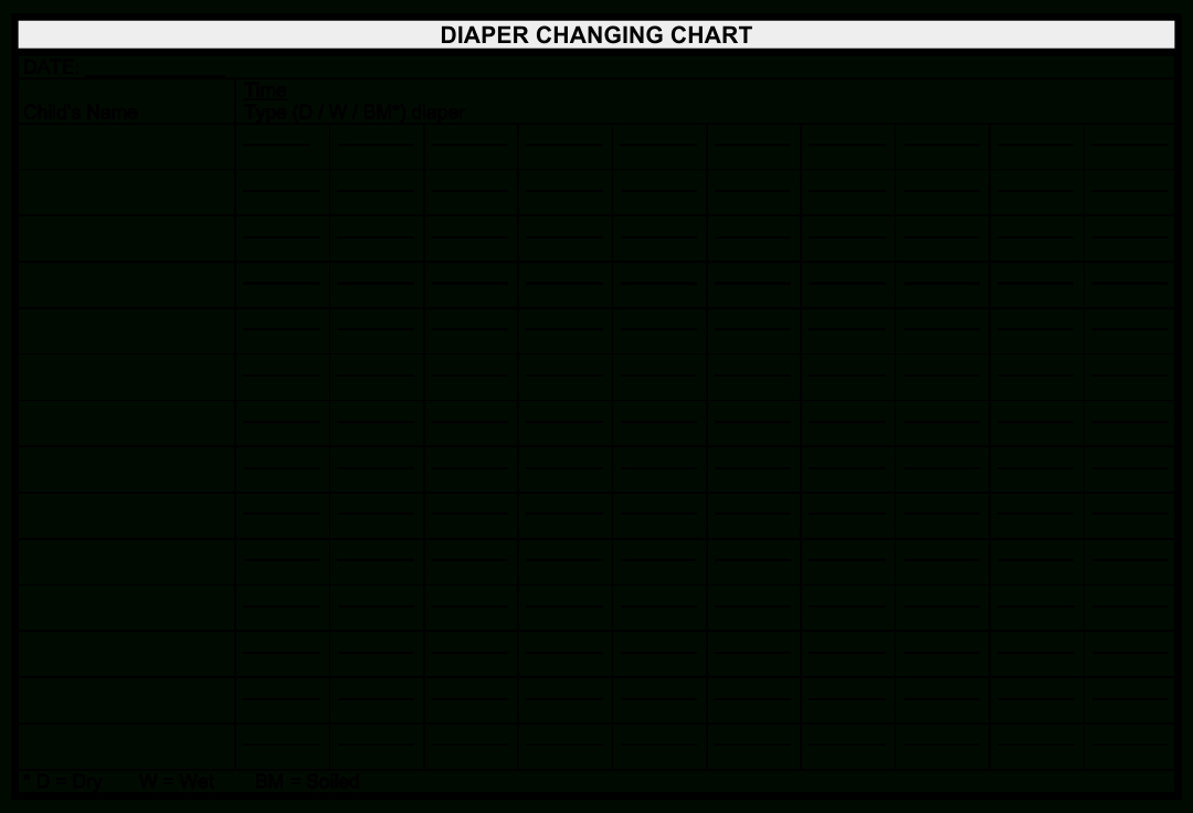 7 Best Diaper Change Chart Ideas | Diaper Change Chart, Diaper for Free Printable Diaper Log