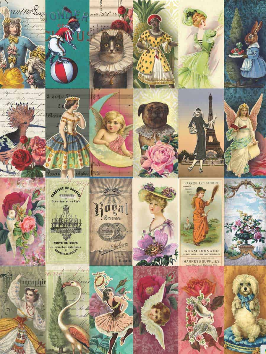 7 Free Creative Collage Sheet Printables For Decoupage Tissue throughout Free Printable 3D Decoupage Sheets