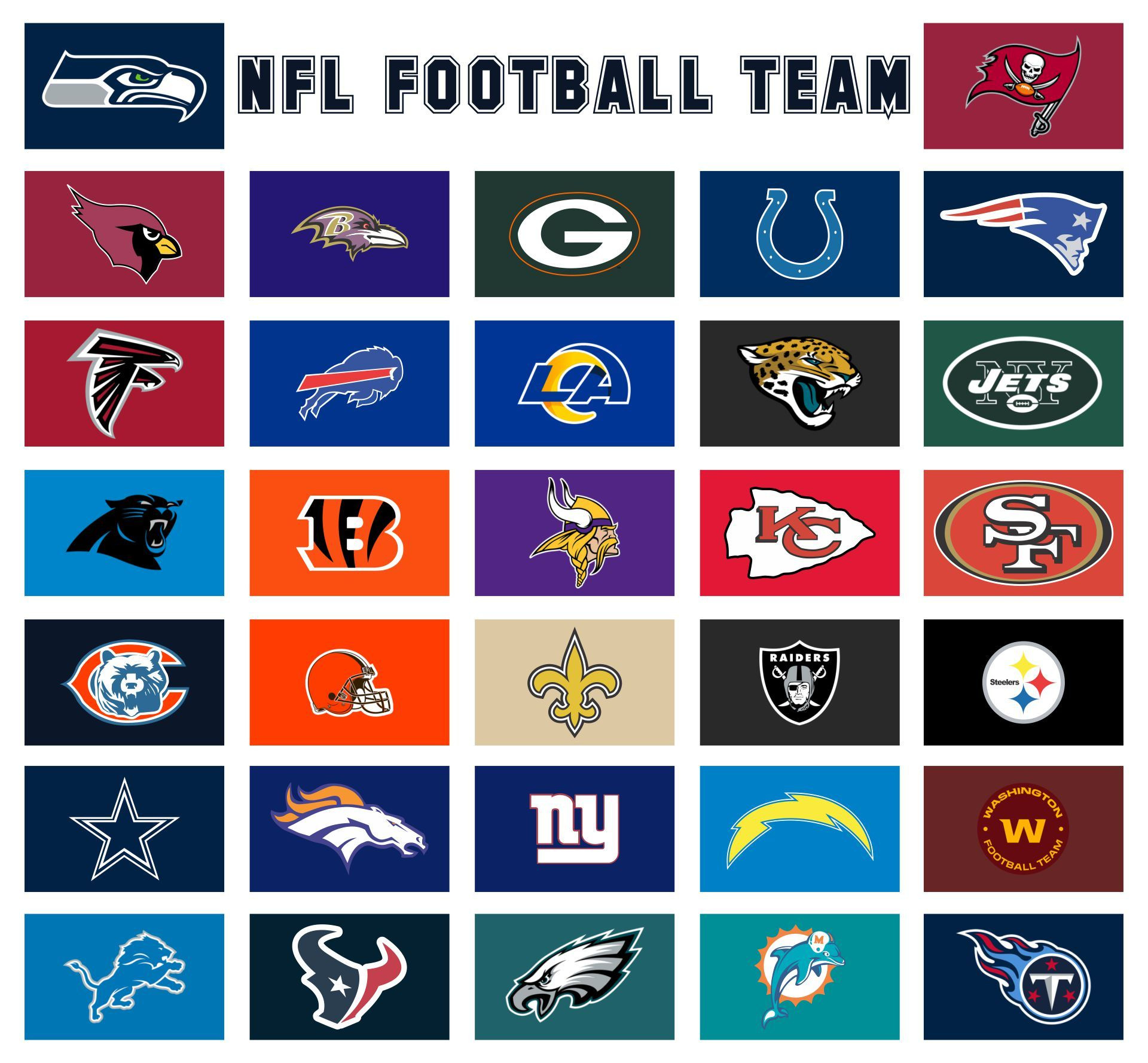 7 Nfl Team Colors Ideas | Nfl Team Colors, Team Colors, Nfl Teams within Free Printable Nfl Team Logos