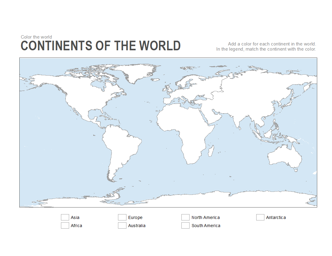 7 Printable Blank Maps For Coloring - All Esl with Free Continent Printables