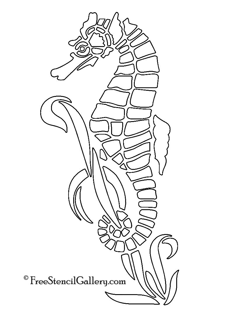 7 Seahorses Ideas | Stencils, Stencils Printables, Silhouette Stencil throughout Free Printable Seahorse Stencil