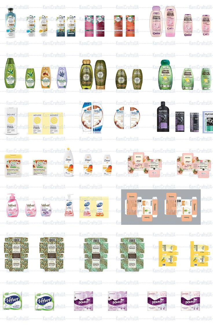 70 Printable Miniature Shampoo, Soap And Perfumes Set Packaging with regard to Free 1-12 Scale Printables